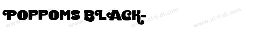 Poppoms BLACK字体转换
